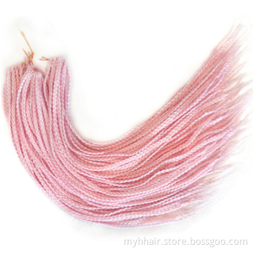 Heat Fiber colour Crochet braids 24 inch box braid Synthetic 22 Roots/pack Ombre Braiding Hair extension